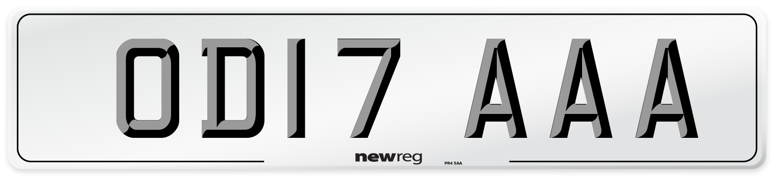 OD17 AAA Number Plate from New Reg